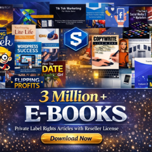 3 Million Ebooks + 3 Million PLR Articles Bonus Content with Reseller Rights
