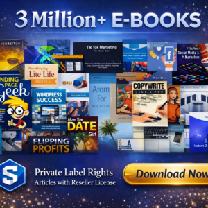 3 Million Ebooks + 3 Million PLR Articles Bonus Content with Reseller Rights