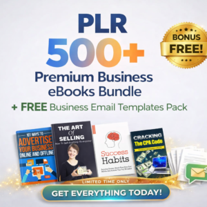 PLR 500+ Premium Business eBooks Bundle + FREE Business Email Templates Pack