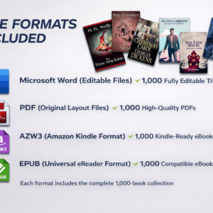 1000 Legendary Classic Novels Collection Digital • Private Label Rights • 100% Royalty-Free