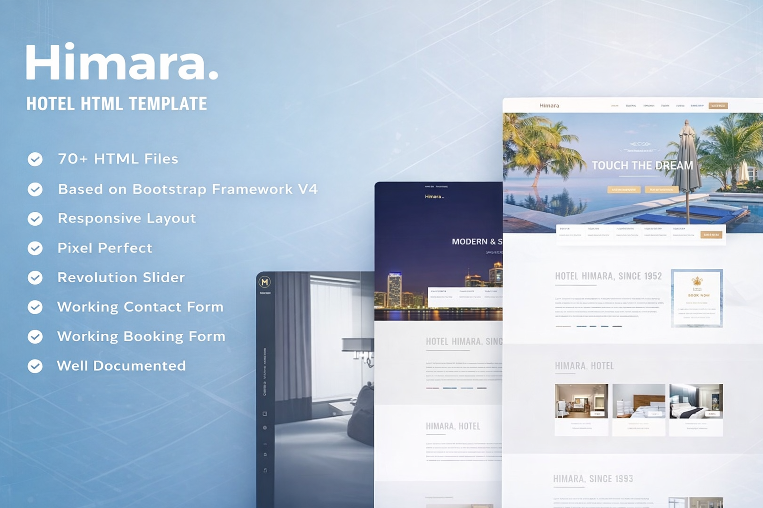 Himara – Modern Hotel Booking Template (Instant Download)