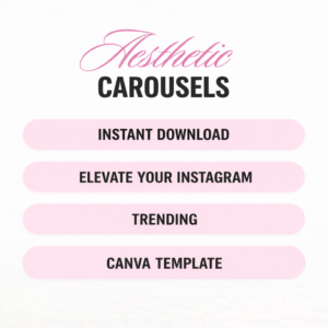 100 Aesthetic Pink Instagram Carousel Templates – Fully Editable Canva Files with PLR & MRR