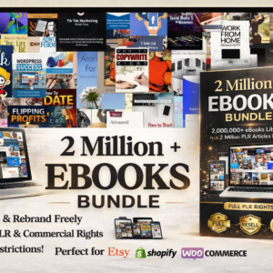Ultimate 2 Million eBooks Bundle + 2 Million PLR Articles | Resell, Rebrand & Profit