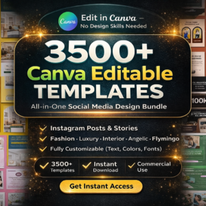 3500+ Canva Editable Social Media Templates Mega Bundle | PLR & MRR | Ready to Post & Resell