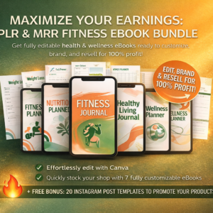 Premium Weight Loss Planner Bundle | Canva Editable | Resell Rights