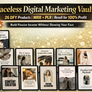 22 DFY Faceless Digital Marketing Products | Master Resell Rights (MRR) | Ready to Profit