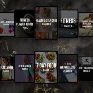 Editable Fitness Planner Bundle with PLR & MRR Rights