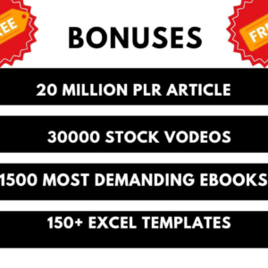3 Million Ebooks + 3 Million PLR Articles Bonus Content with Reseller Rights