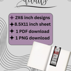 Psychological Thriller Bookmark – Dark Suspense Printable Digital Design